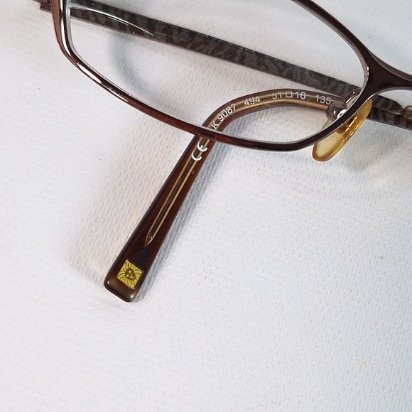 Anne Klein NY Bronze Brown Metal Eyeglasses Oval Frame AK9087 494 51 16 135 - Picture 8 of 9